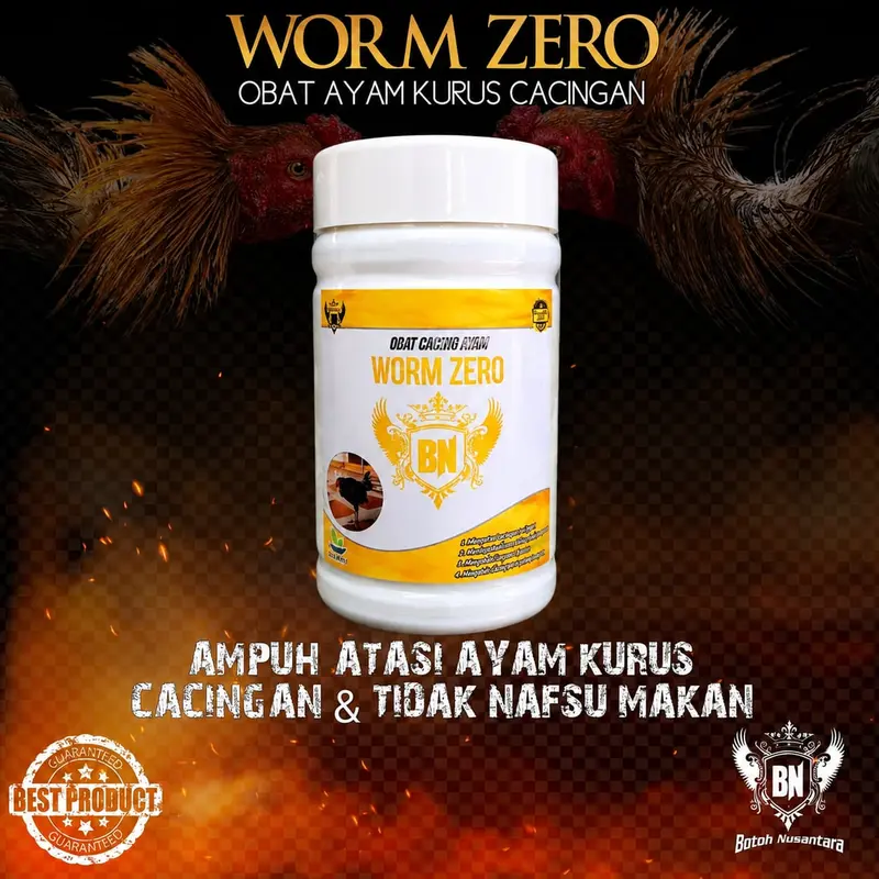 WORM ZERO Obat cacing ayam herbal super basmi cacing pencernaan ayam - Gambar 4