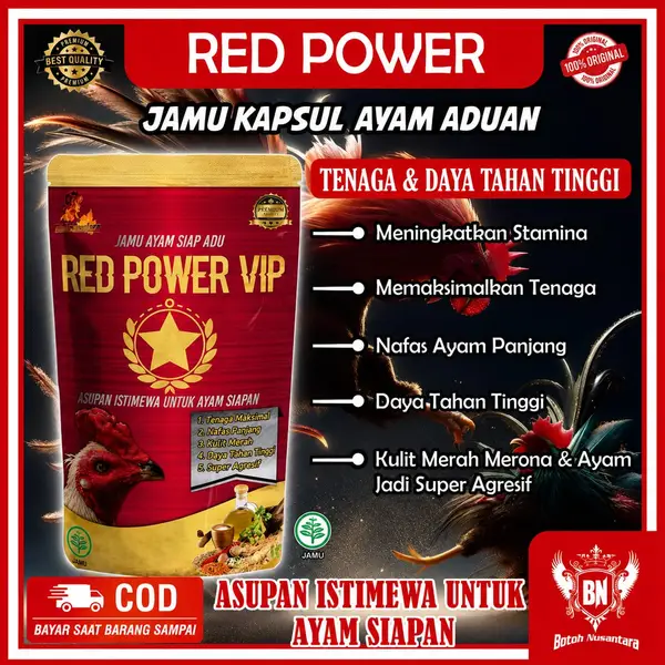 Jamu Ayam RED POWER VIP Doping ayam bangkok super agresif kualitas istimewa - Gambar 2