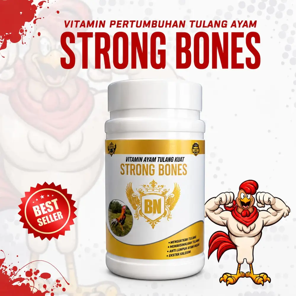 STRONG BONES VItamin kalsium untuk tulang ayam kuat dan struktur tulangan ayam aduan kokoh - Gambar 3