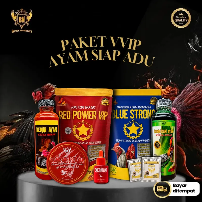 PAKET VVIP perlengkapan ayam siap adu kamlang doping jamu ayam kemin...